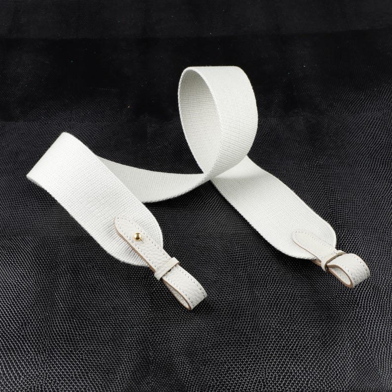 50mm Canvas Shoulder Bag Strap with toog leather loops for lindy bag,Fit evelyne bags,Birkin bags and more luxury handbags