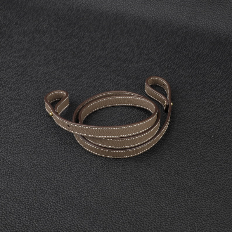 Hermès Style Epsom Leather Bandoulière (15mm Ultra-Slim): Compatible Shoulder Strap for Kelly Pochette & Mini Bags
