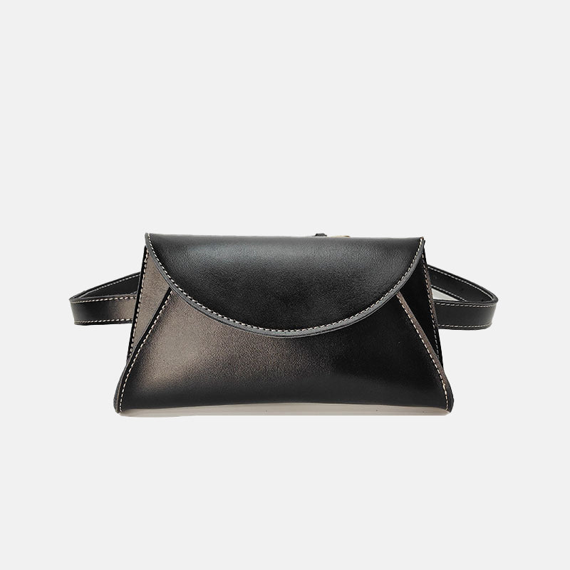 Women’s Genuine Leather Flap Waist Fanny Packs image