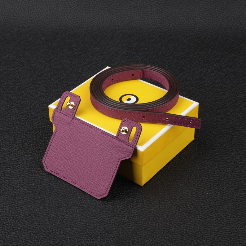 Epsom Leather Shoulder Strap: 12mm Wallet Crossbody Strap