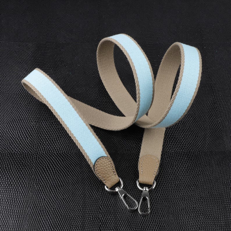 25mm Bi-color canvas shoulder and clemence leather shoulder strap for evelyn TPM,34 colors avaliable