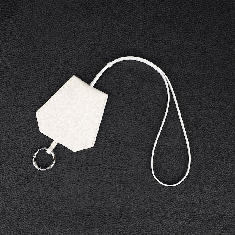 Handmade Epsom Leather Key Holder: Custom Key Pouch with Strap