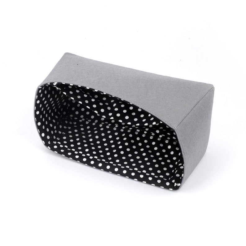 Felt Birkin Bag Organizer: Polka Dot Cotton Liner