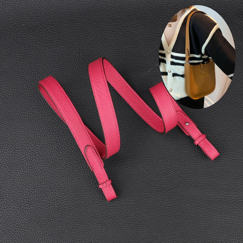 Hermès Style Togo Leather Bandoulière (20mm Slim): Compatible Shoulder/Crossbody Strap Replacement for Picotin & Evelyn TPM