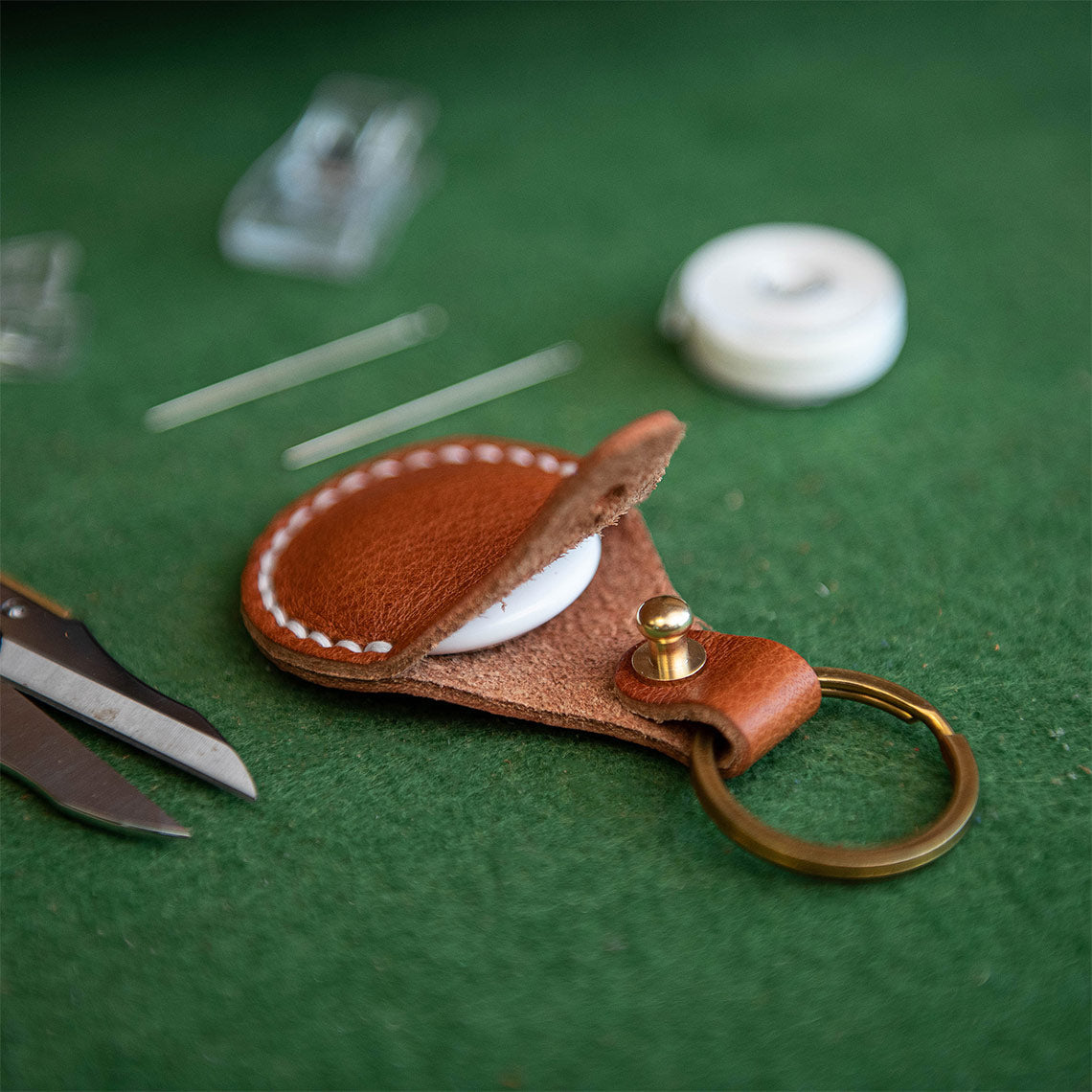 Wirkin® Leather AirTag Keychain DIY Kit