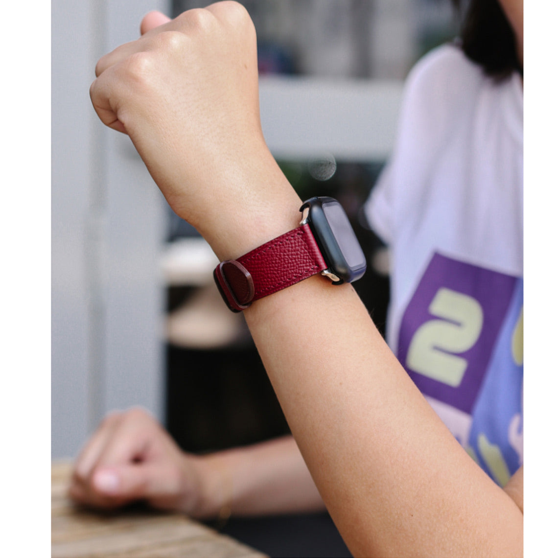 Apple Watch Band for Women | Red Leather Apple Watch Band - Wirkin® 