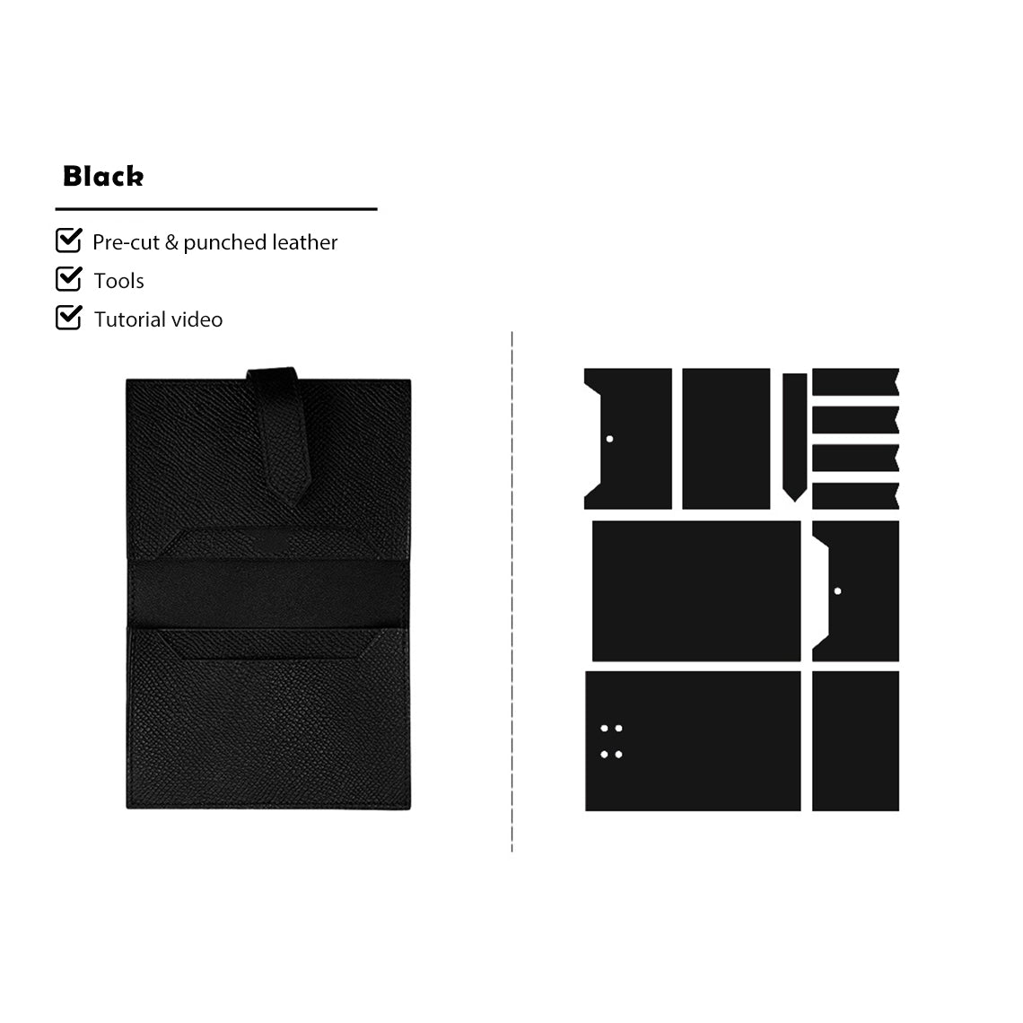 Wirkin® Full Grain Leather Bearn Card Holder DIY Kits