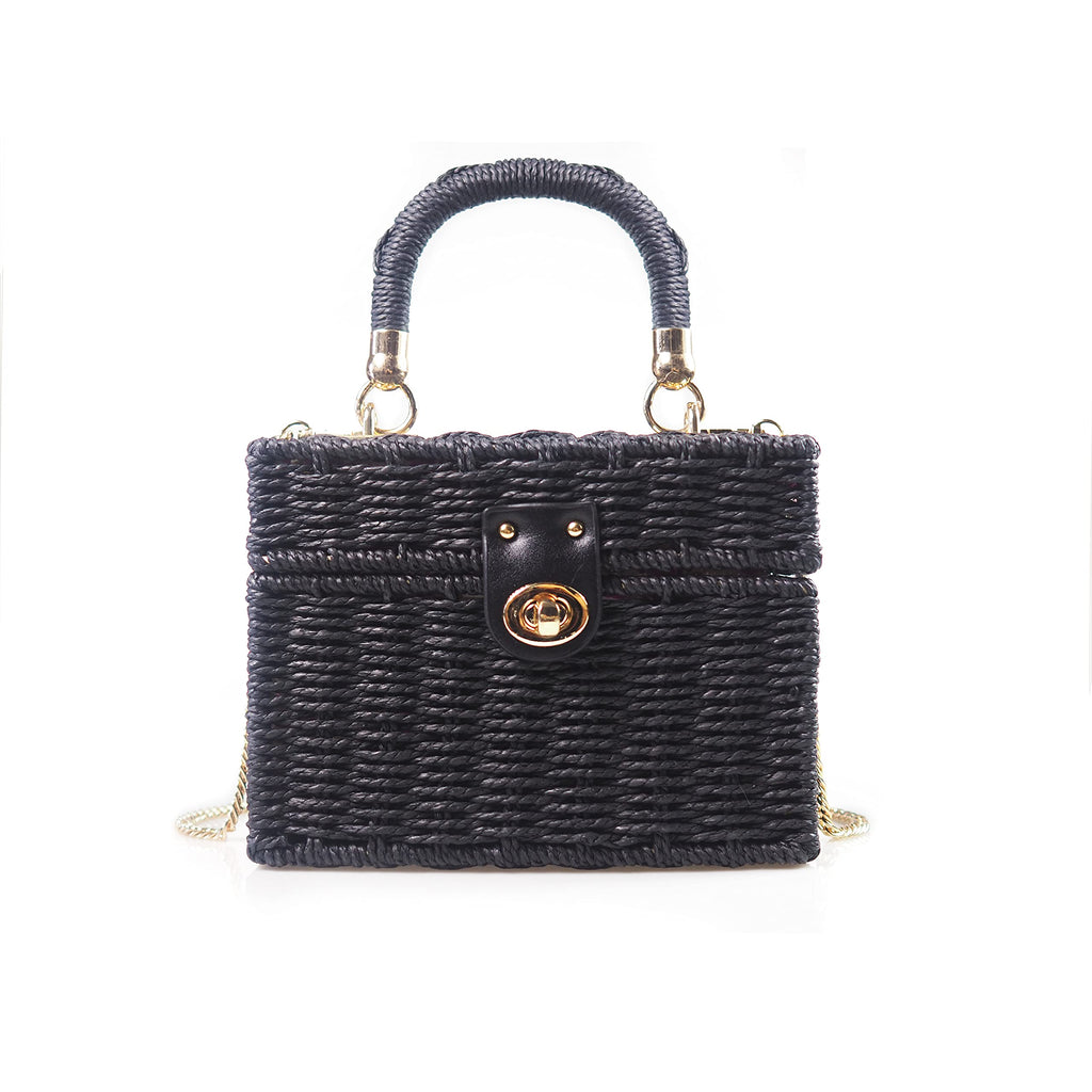 Women’s Handmade Straw Woven Beach Top Handle Bucket Bags image 5