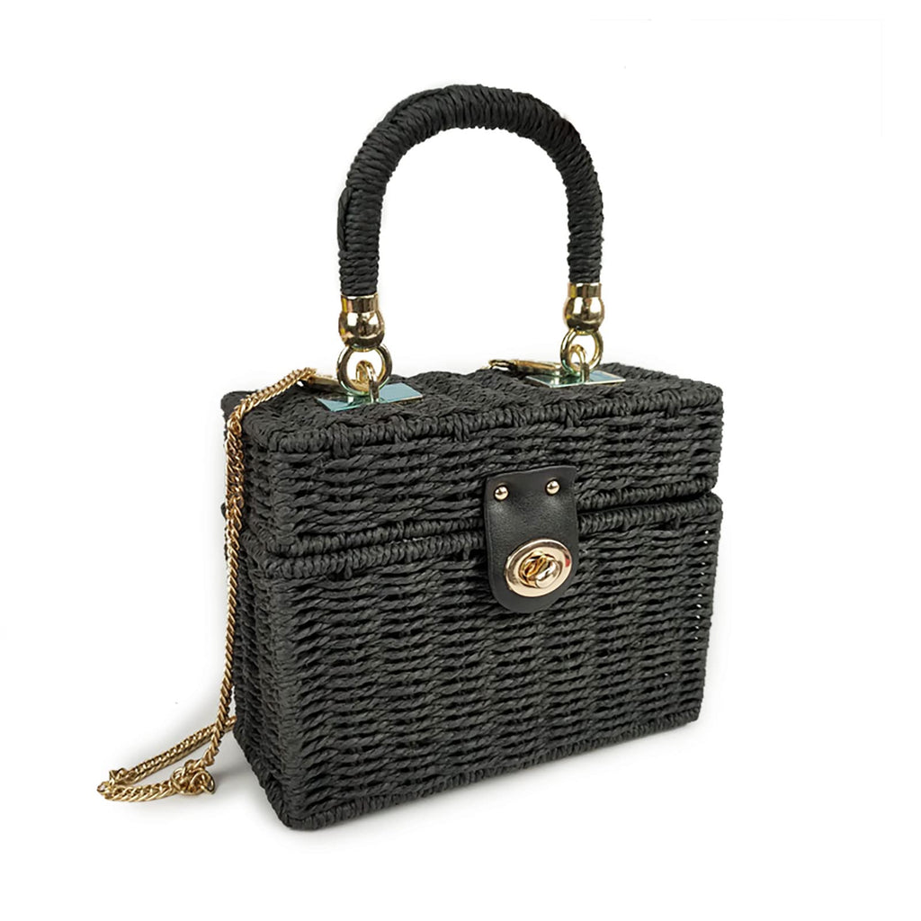 Women’s Handmade Straw Woven Beach Top Handle Bucket Bags image 6