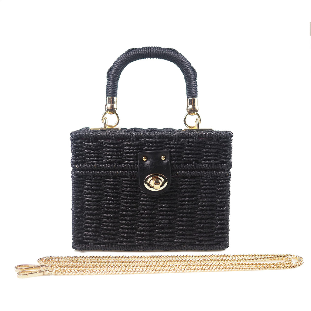 Women’s Handmade Straw Woven Beach Top Handle Bucket Bags image 10