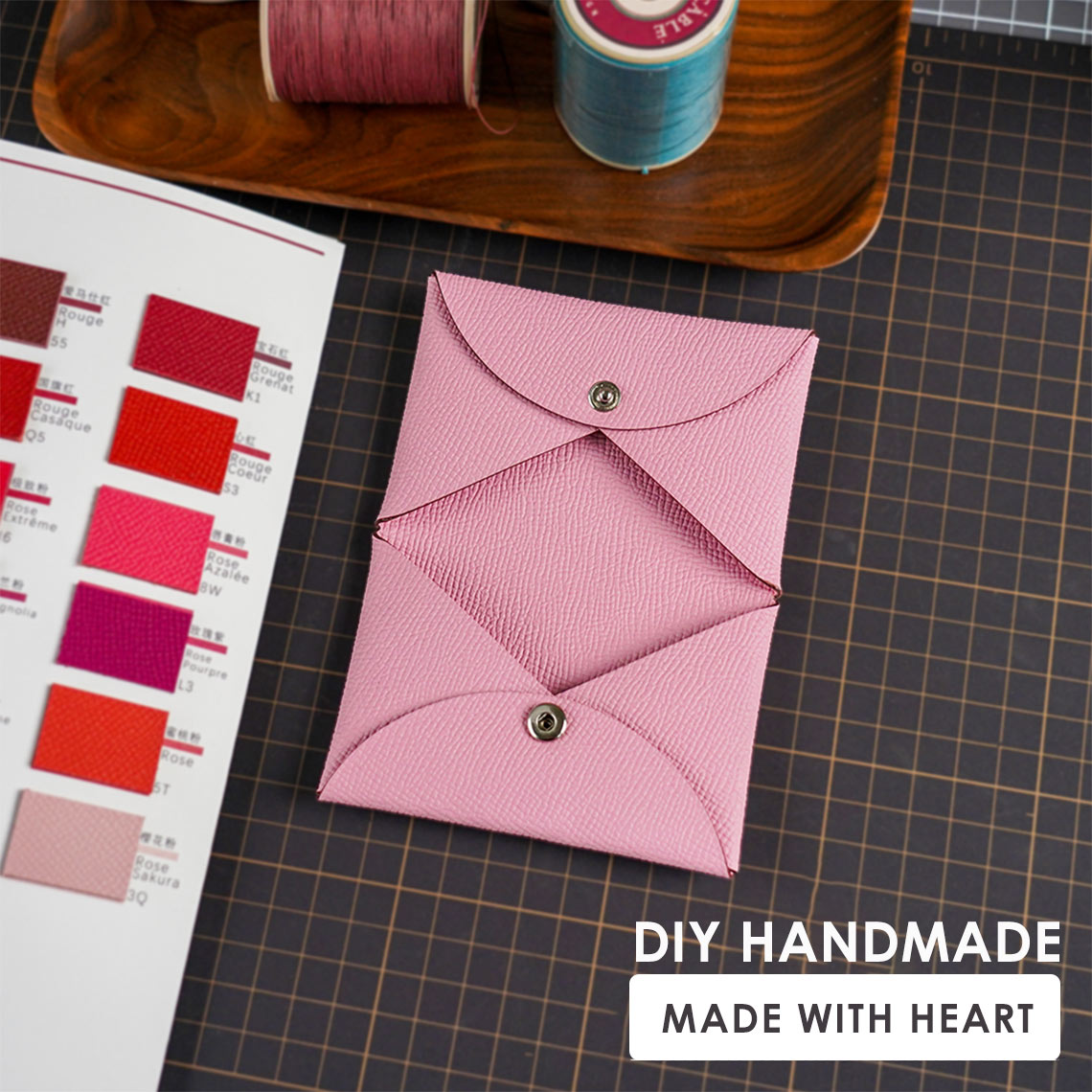 Wirkin® Epsom Leather Inspired Calvi Card Holder DIY Kit