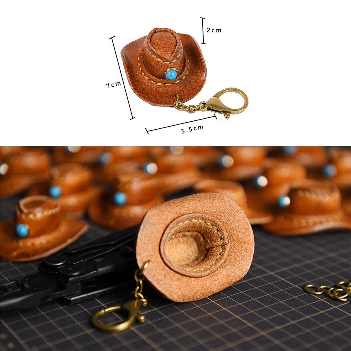 Mini Cowboy Hat Keychain Size - Wirkin®