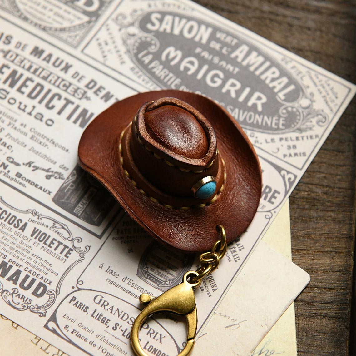 Handcrafted Cowboy Hat Keychain | Cute Keychains - Wirkin®