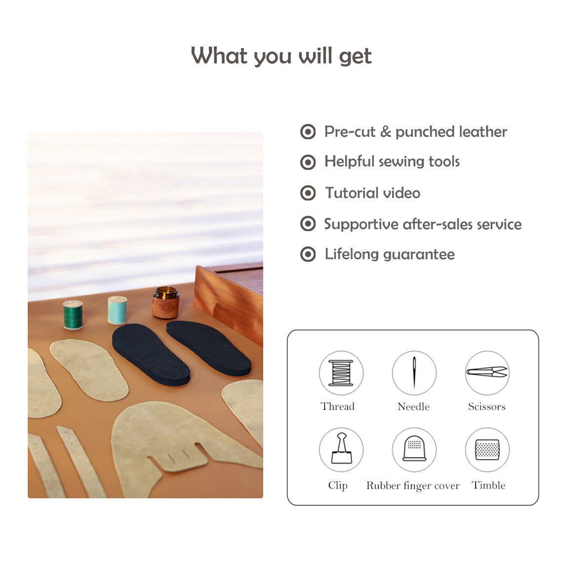Wirkin® Leather Women Clogs DIY Kits