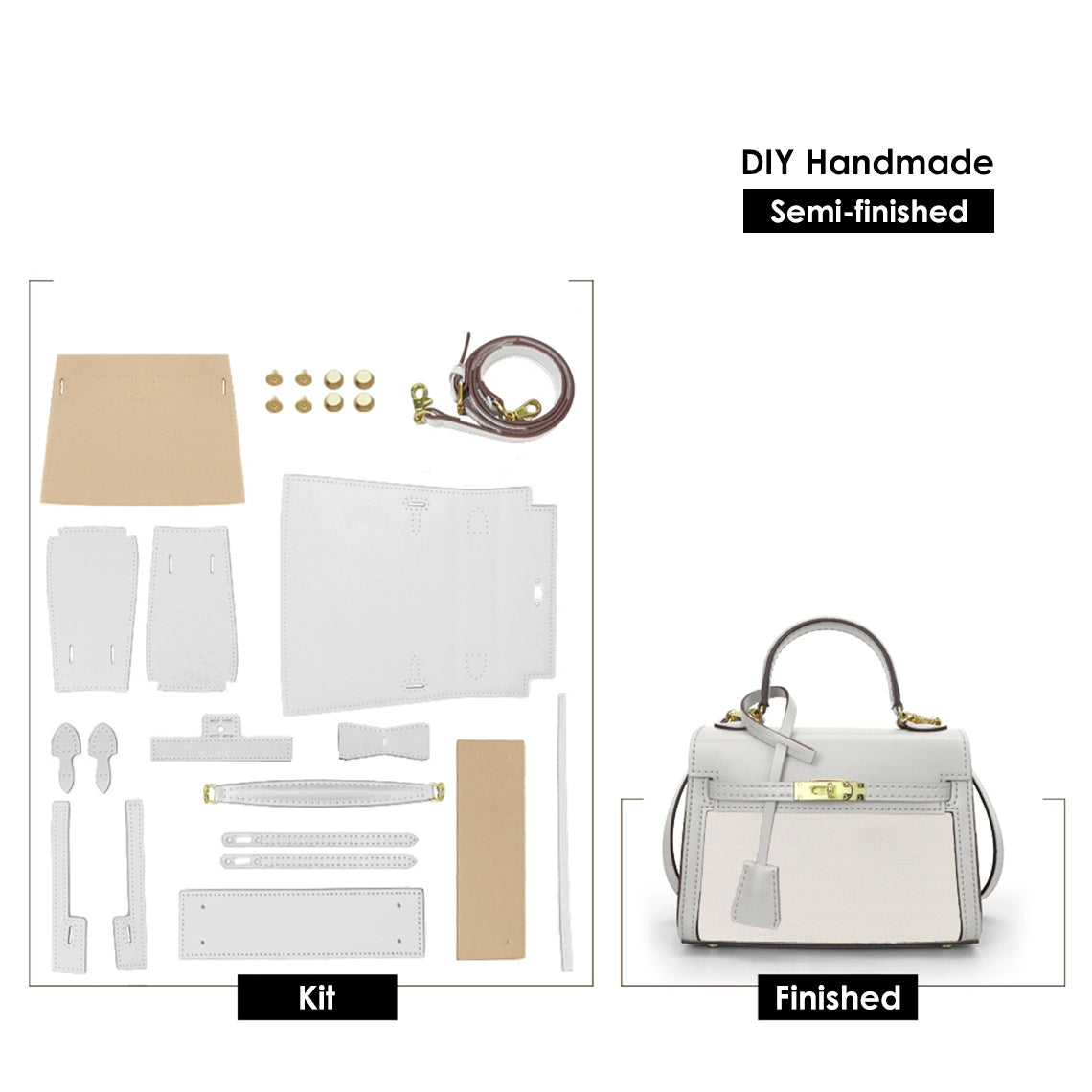 Wirkin® Leather Dustbag Recycle Kelly Bag DIY Kit