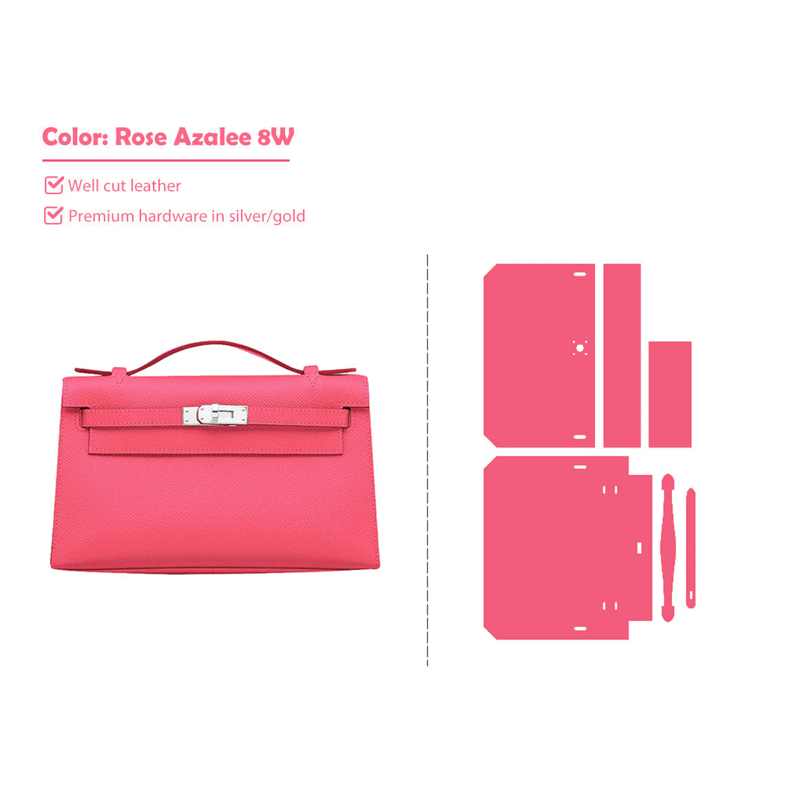 Wirkin® Full Grain Leather Inspired Kelli Clutch - Advanced DIY Kits