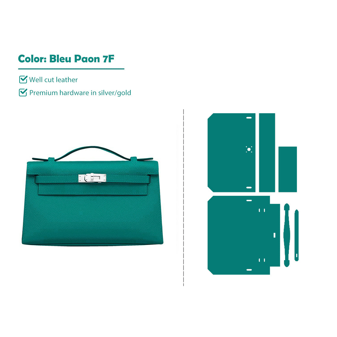 Wirkin® Full Grain Leather Inspired Kelli Clutch - Advanced DIY Kits