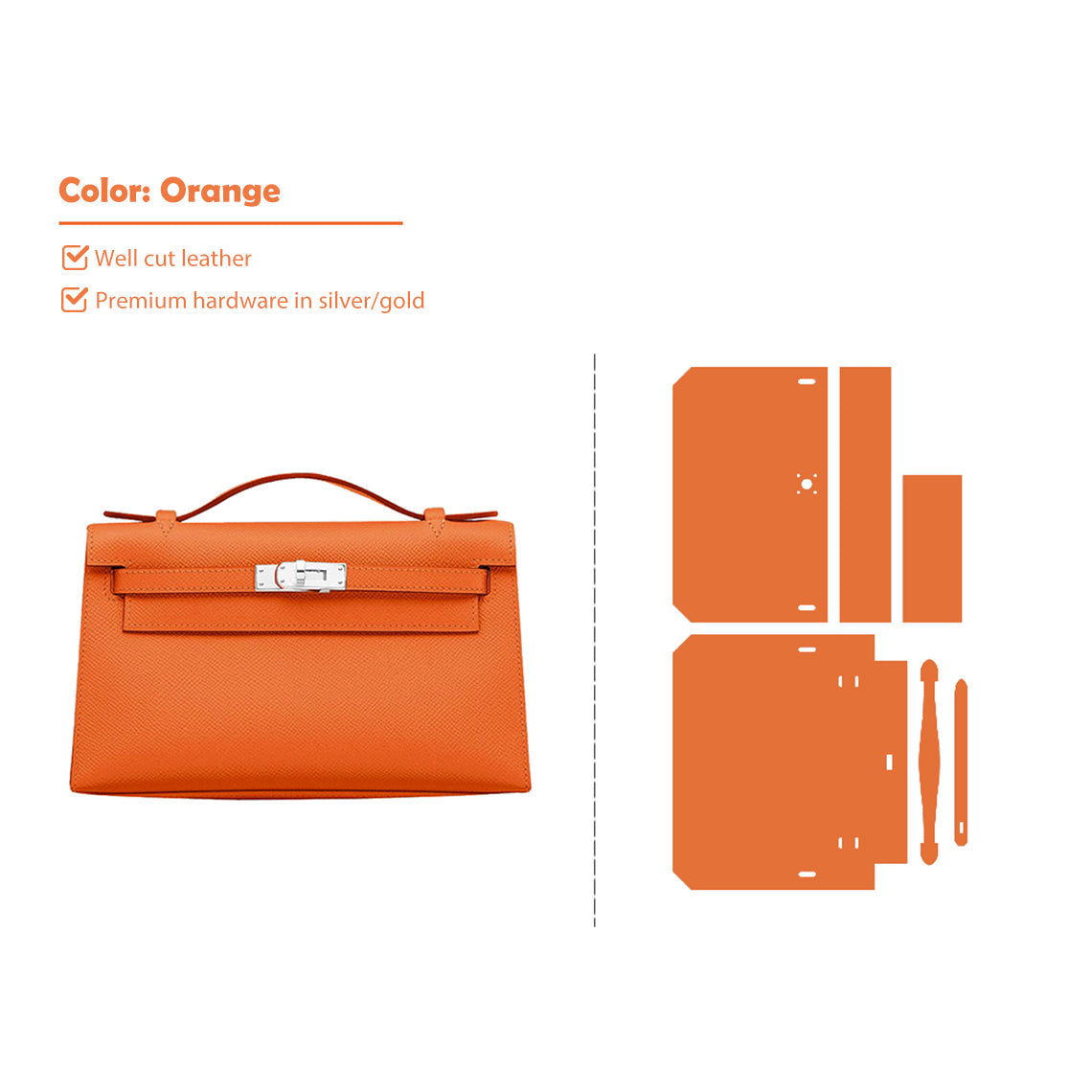 Orange Leather Bags for Summer | DIY Bags for Summer - Wirkin®