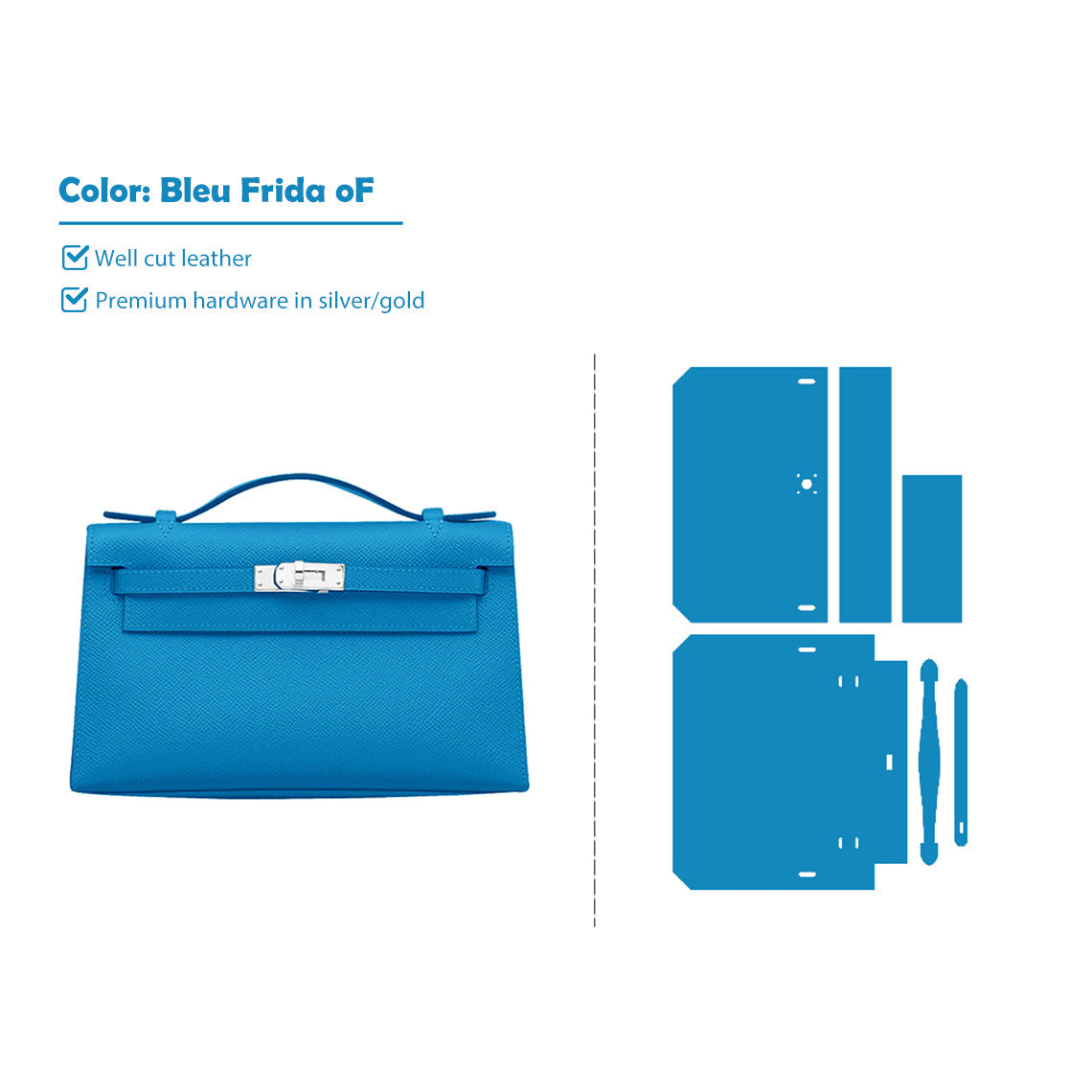 Wirkin® Full Grain Leather Inspired Kelli Clutch - Advanced DIY Kits