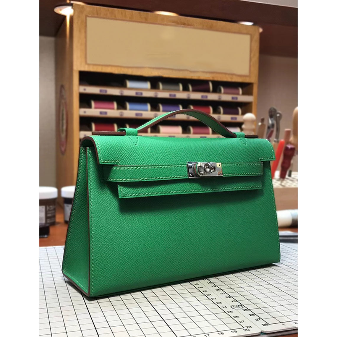 DIY Handmade Green Kelly Pochette Clutch - Wirkin®