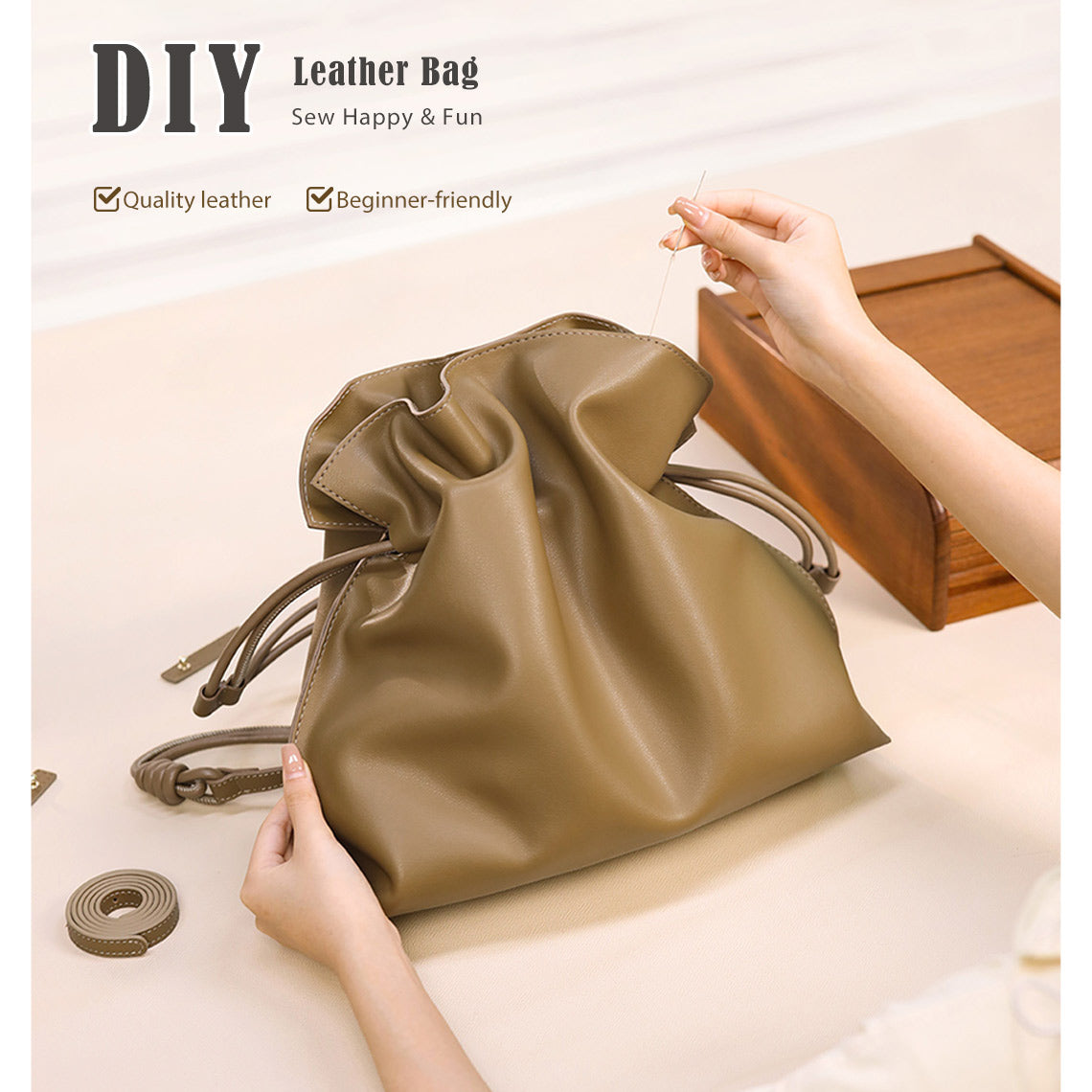DIY Leather Bag Kit for Beginners | Bag Making Project for Home - Wirkin®