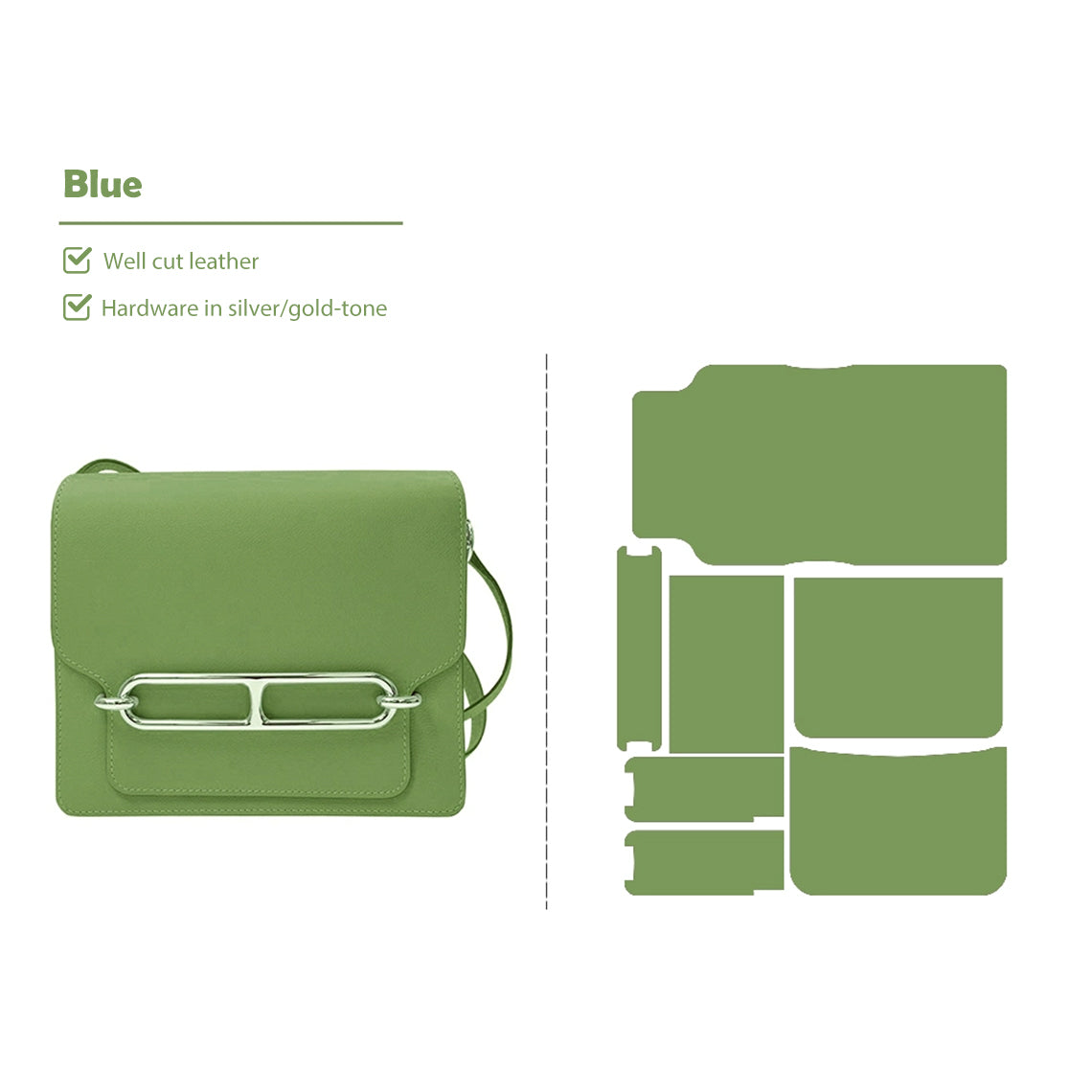Green Roulis Bag DIY Kit | DIY Luxury Bag Kit - Wirkin®