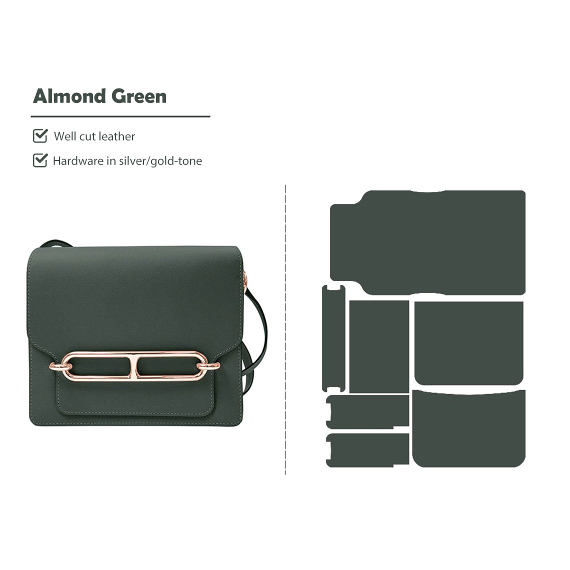Green Roulis Bag DIY Kit | DIY Luxury Bag Kit - Wirkin®
