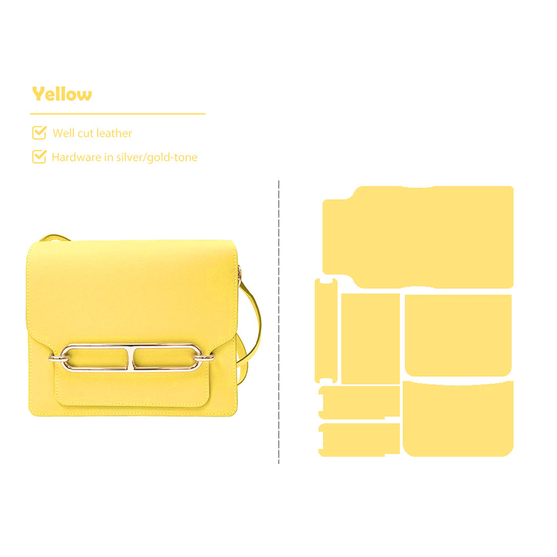 Yellow Roulis Bag DIY Kit | Leather Kits for Sale - Wirkin®