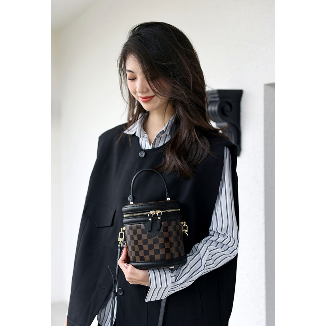 Wirkin® Top Grain Leather Checker Bucket Bag DIY Kits
