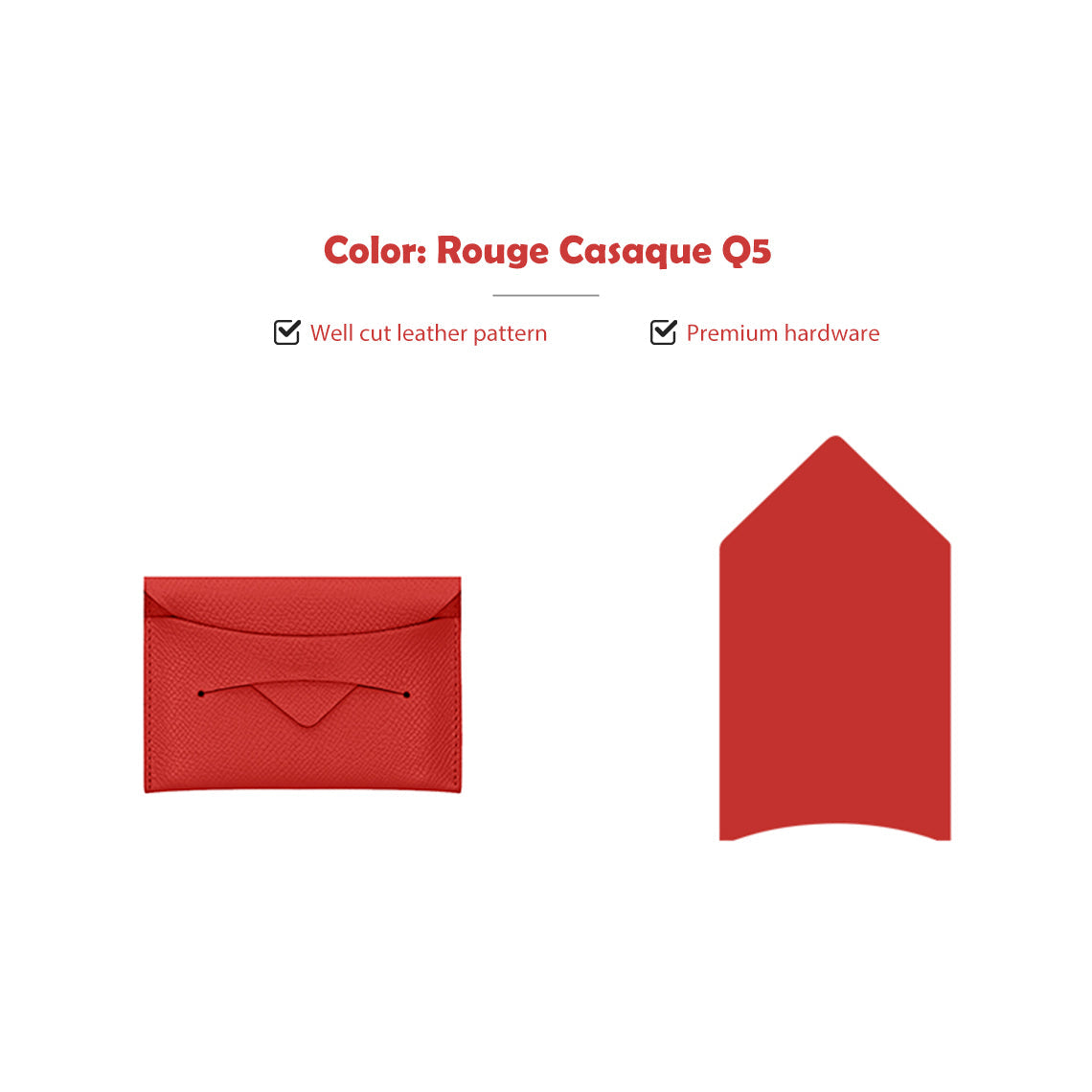 Wirkin® Full Grain Leather Classic Envelope Card Holder DIY Kits