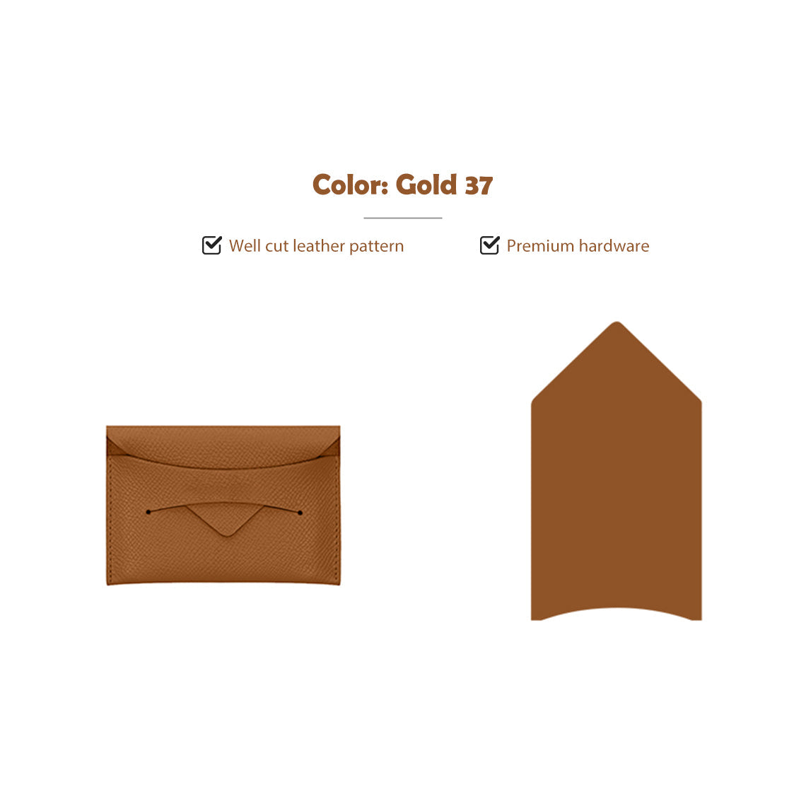Wirkin® Full Grain Leather Classic Envelope Card Holder DIY Kits