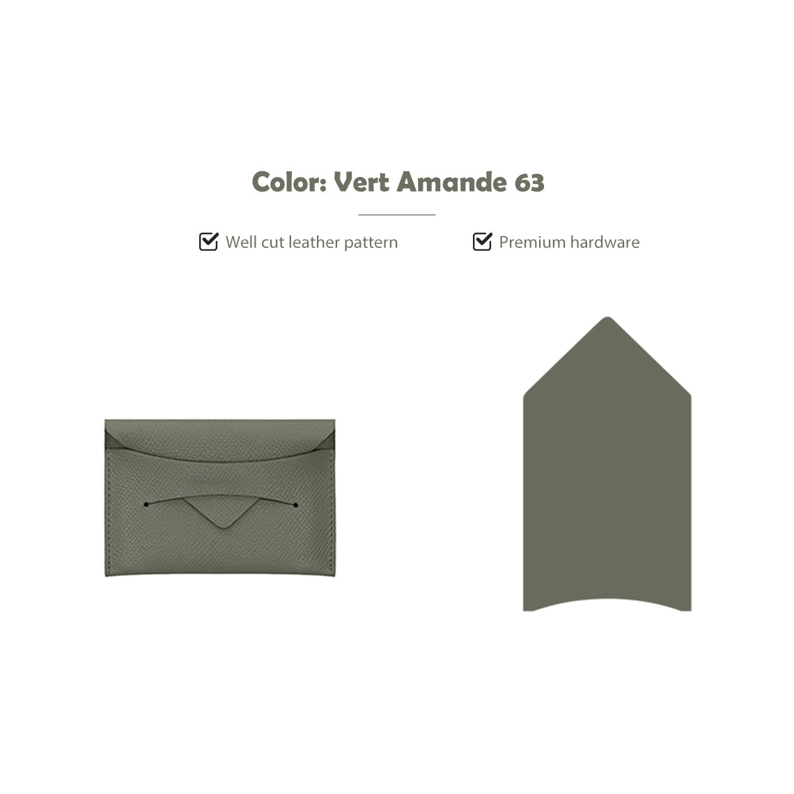 Wirkin® Full Grain Leather Classic Envelope Card Holder DIY Kits
