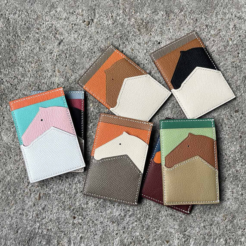 Inspired Handmade Chevaux Horse Card Holder | Designer Leather Card Holder - Wirkin®