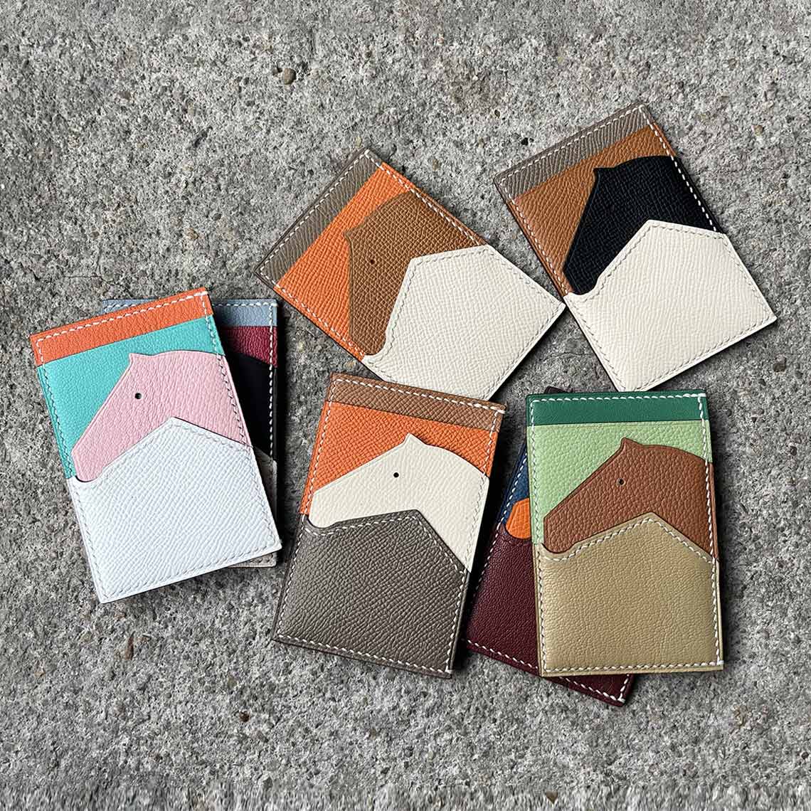 Inspired Handmade Chevaux Horse Card Holder | Designer Leather Card Holder - Wirkin®