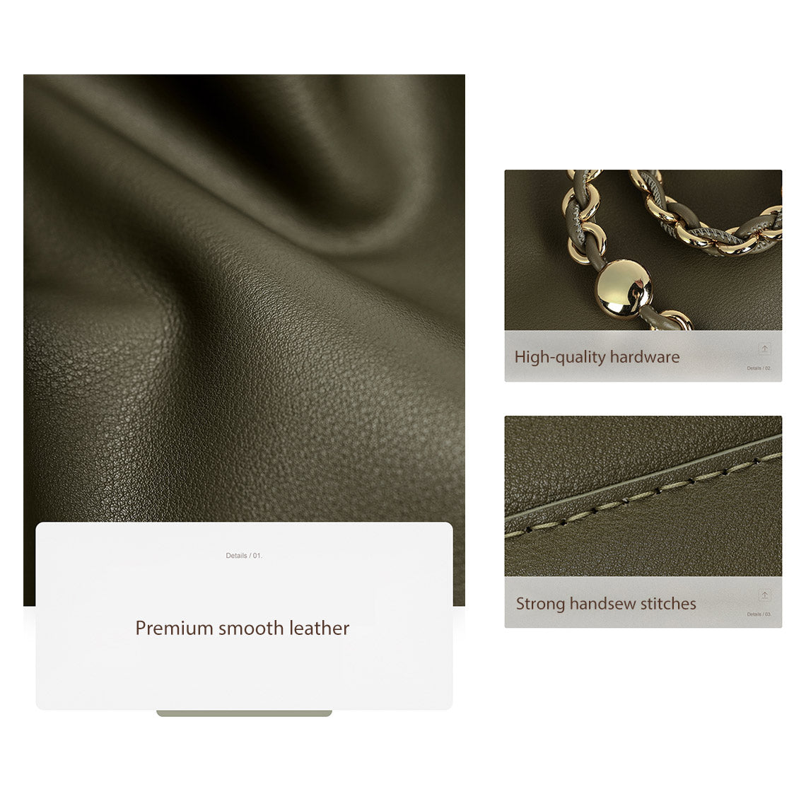 Wirkin® Leather Drawstring Chain Clutch DIY Kit