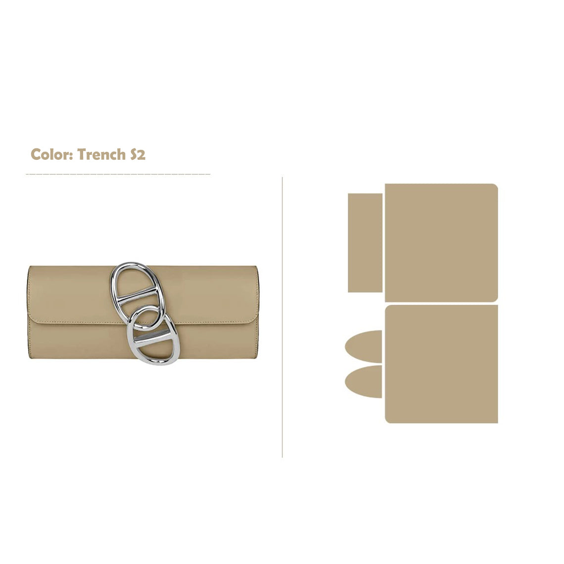 Wirkin® Full Grain Leather Evening Clutch DIY Kit - Advanced DIY Kits