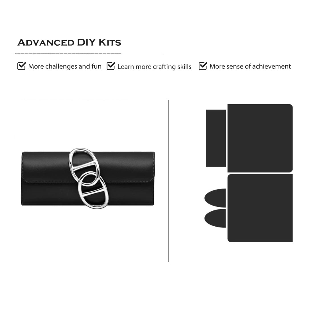 Wirkin® Full Grain Leather Evening Clutch DIY Kit - Advanced DIY Kits