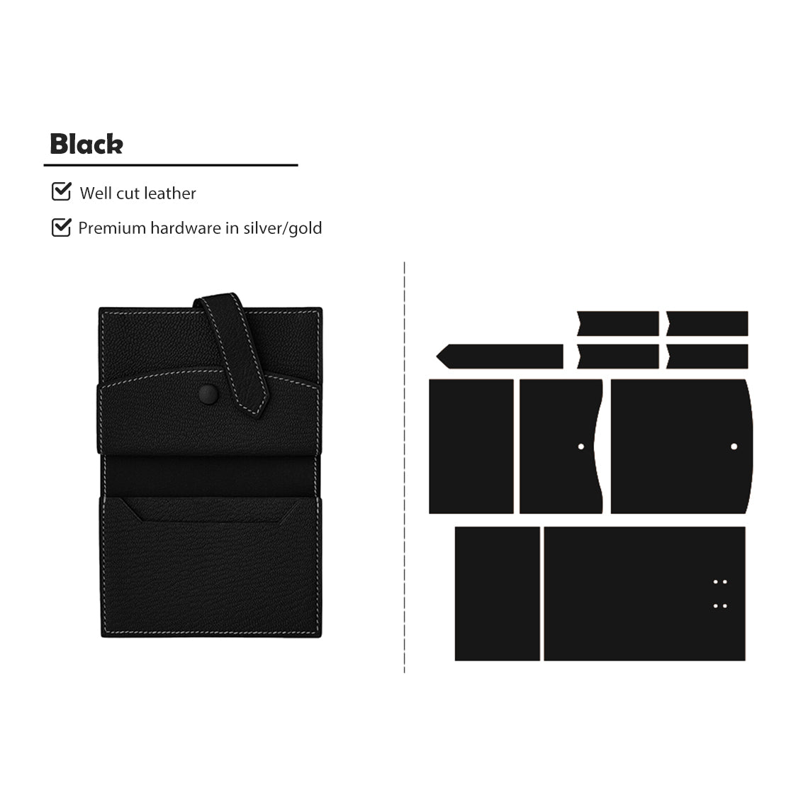 Wirkin® Full Grain Leather Bearn Coin Wallet DIY Kits