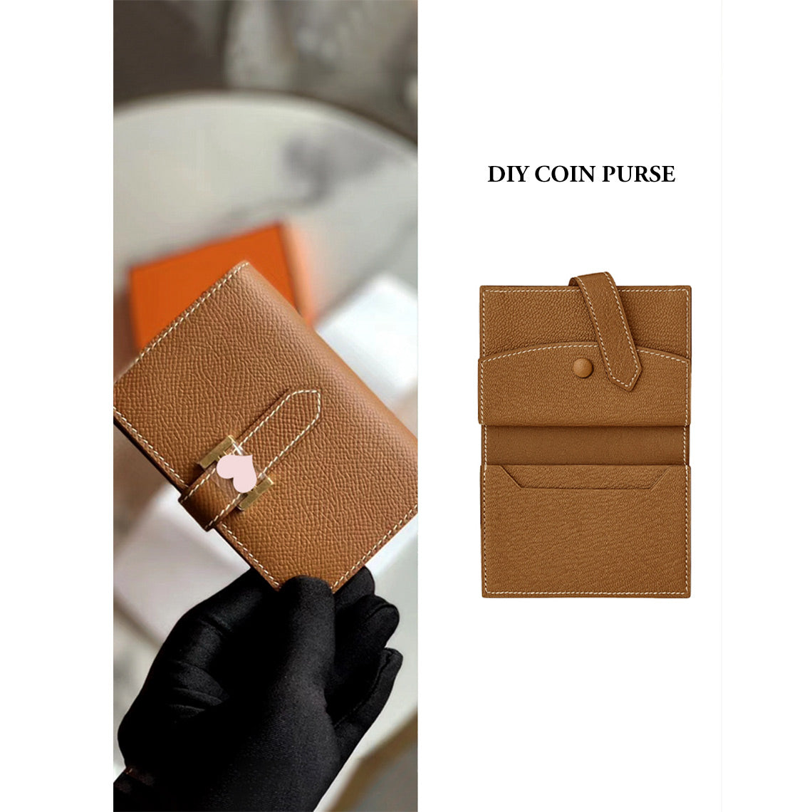 Wirkin® Full Grain Leather Bearn Coin Wallet DIY Kits