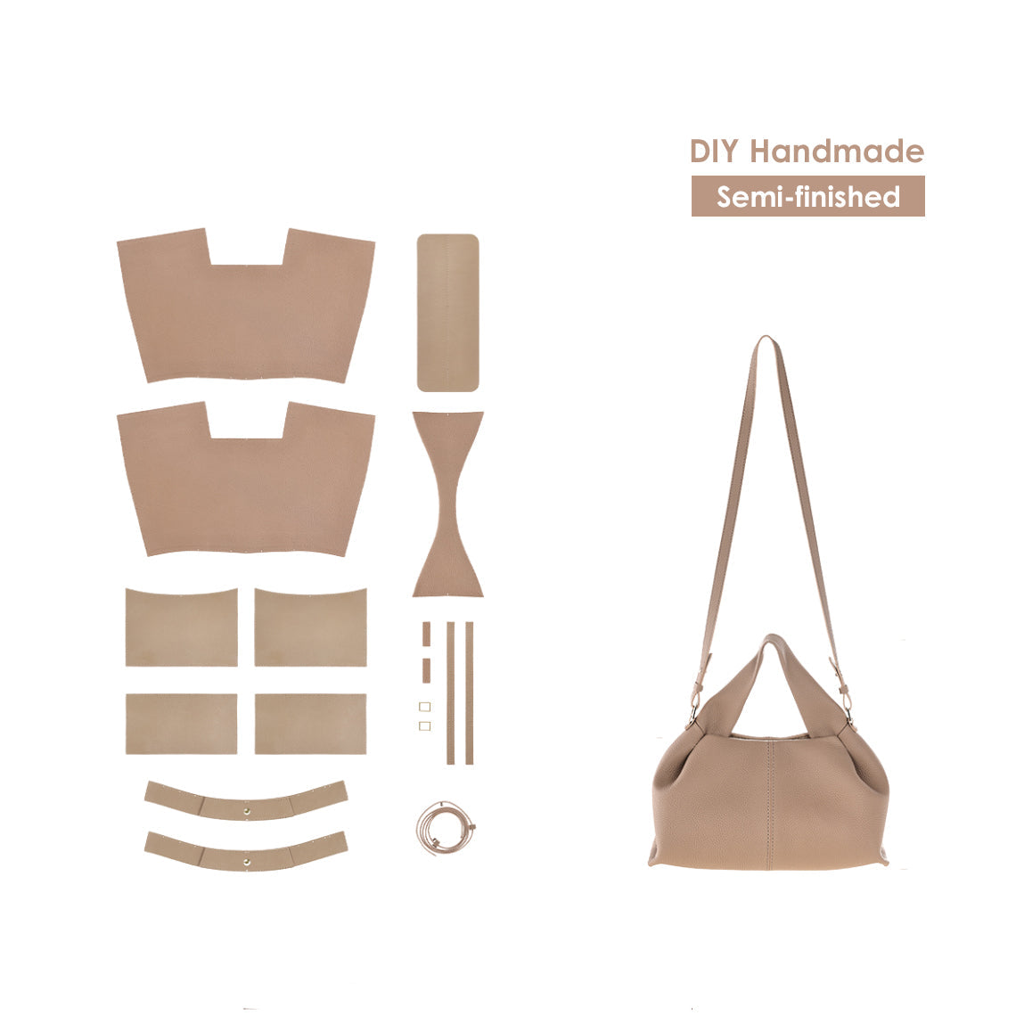 Wirkin® Top Grain Leather Cloud Bag DIY Kits