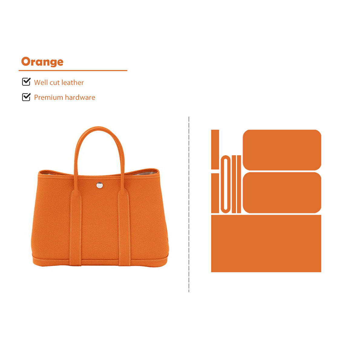 Wirkin® Full Grain Leather New Garden Party Handbag - Advanced DIY Kits