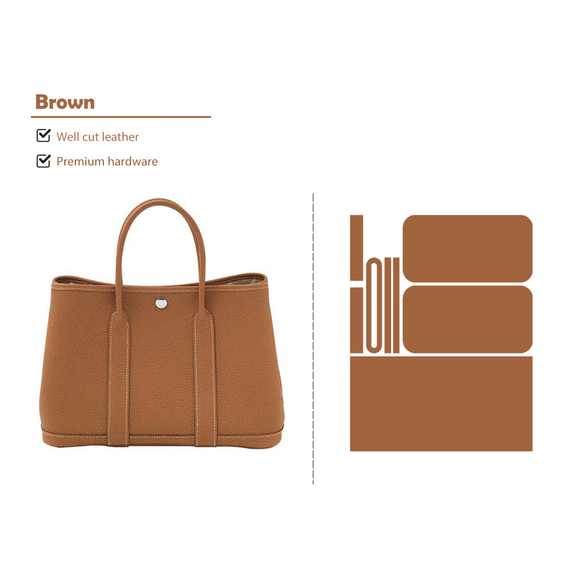 Wirkin® Full Grain Leather New Garden Party Handbag - Advanced DIY Kits