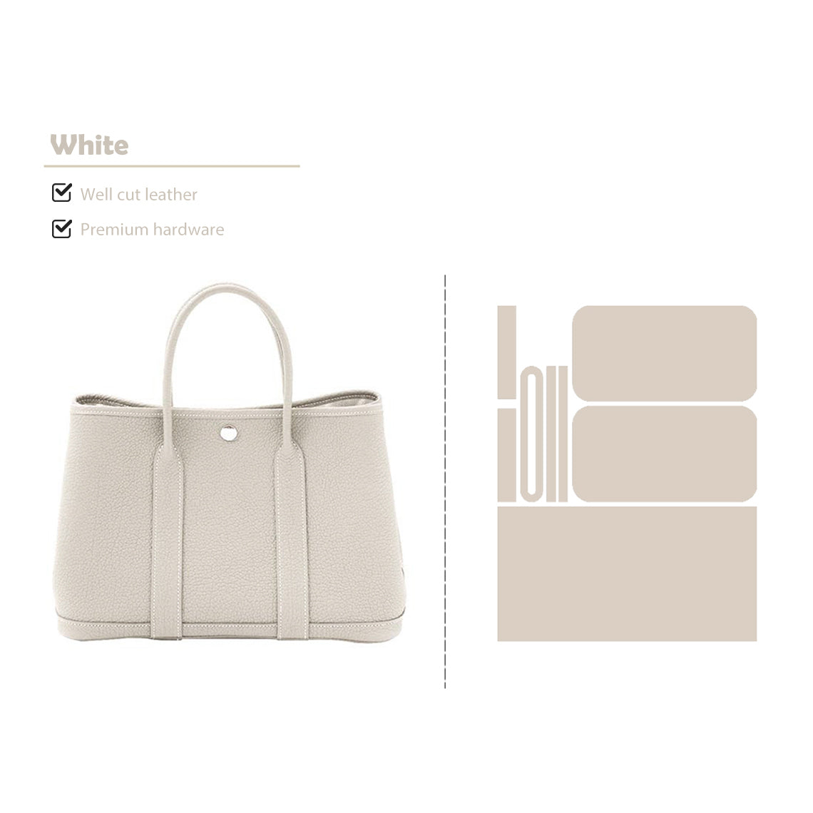 Wirkin® Full Grain Leather New Garden Party Handbag - Advanced DIY Kits