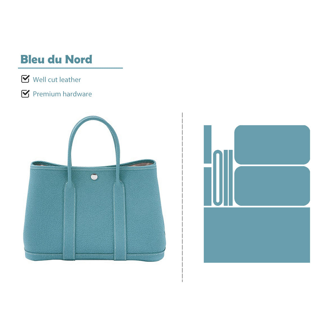 Wirkin® Full Grain Leather New Garden Party Handbag - Advanced DIY Kits