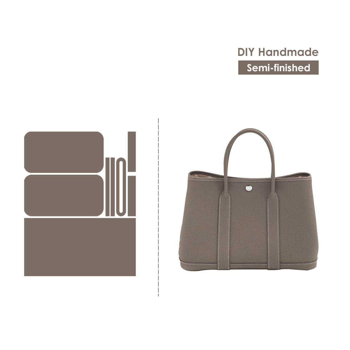 Wirkin® Full Grain Leather New Garden Party Handbag - Advanced DIY Kits