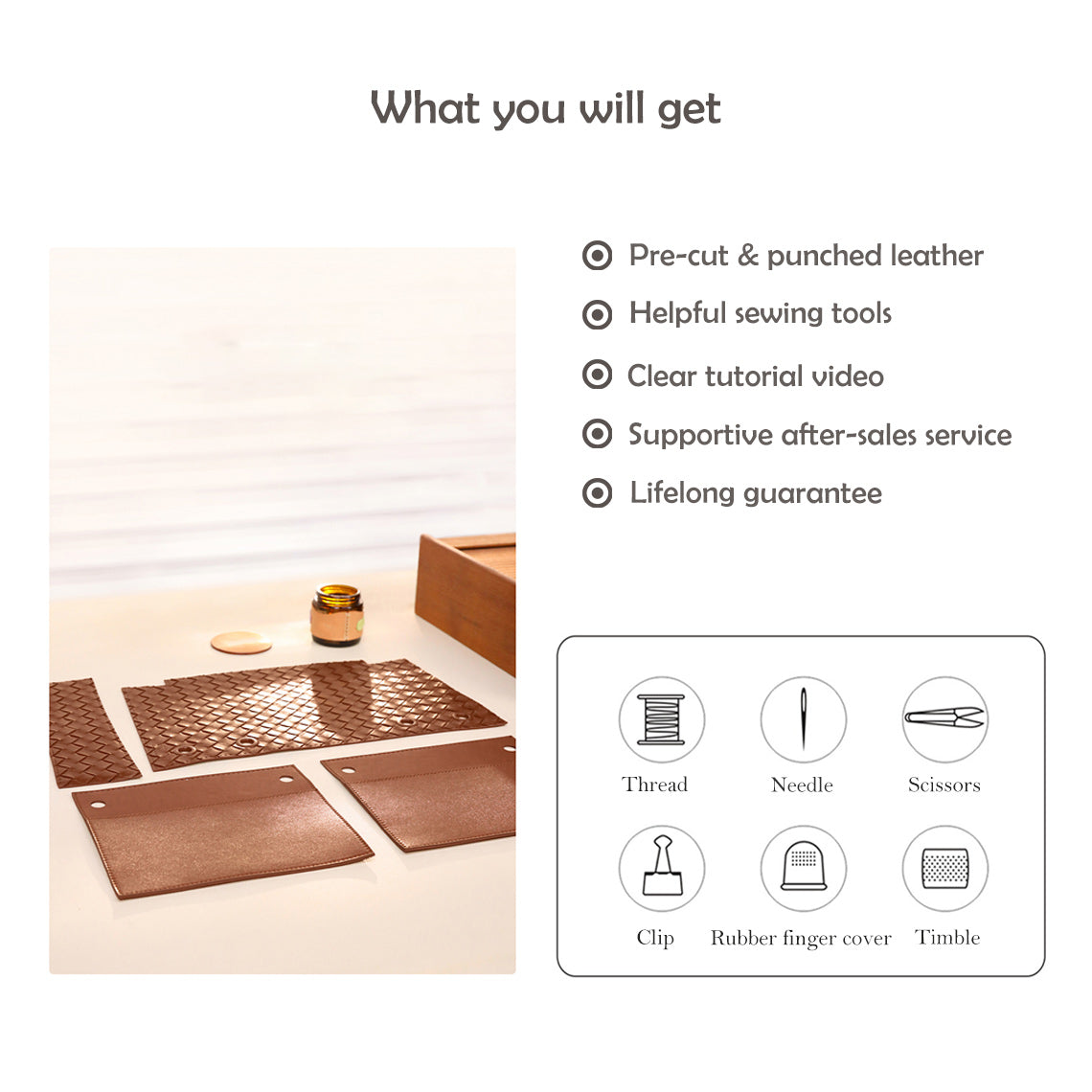 DIY Leather Bag Kits with Instructions and Sewing Tools - Wirkin®
