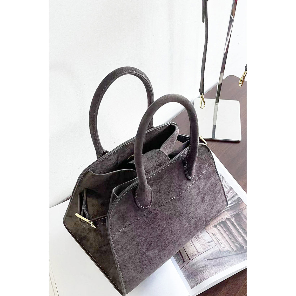 Women Leather Tote Bag | Suede Leather Bag Handmade - Wirkin®