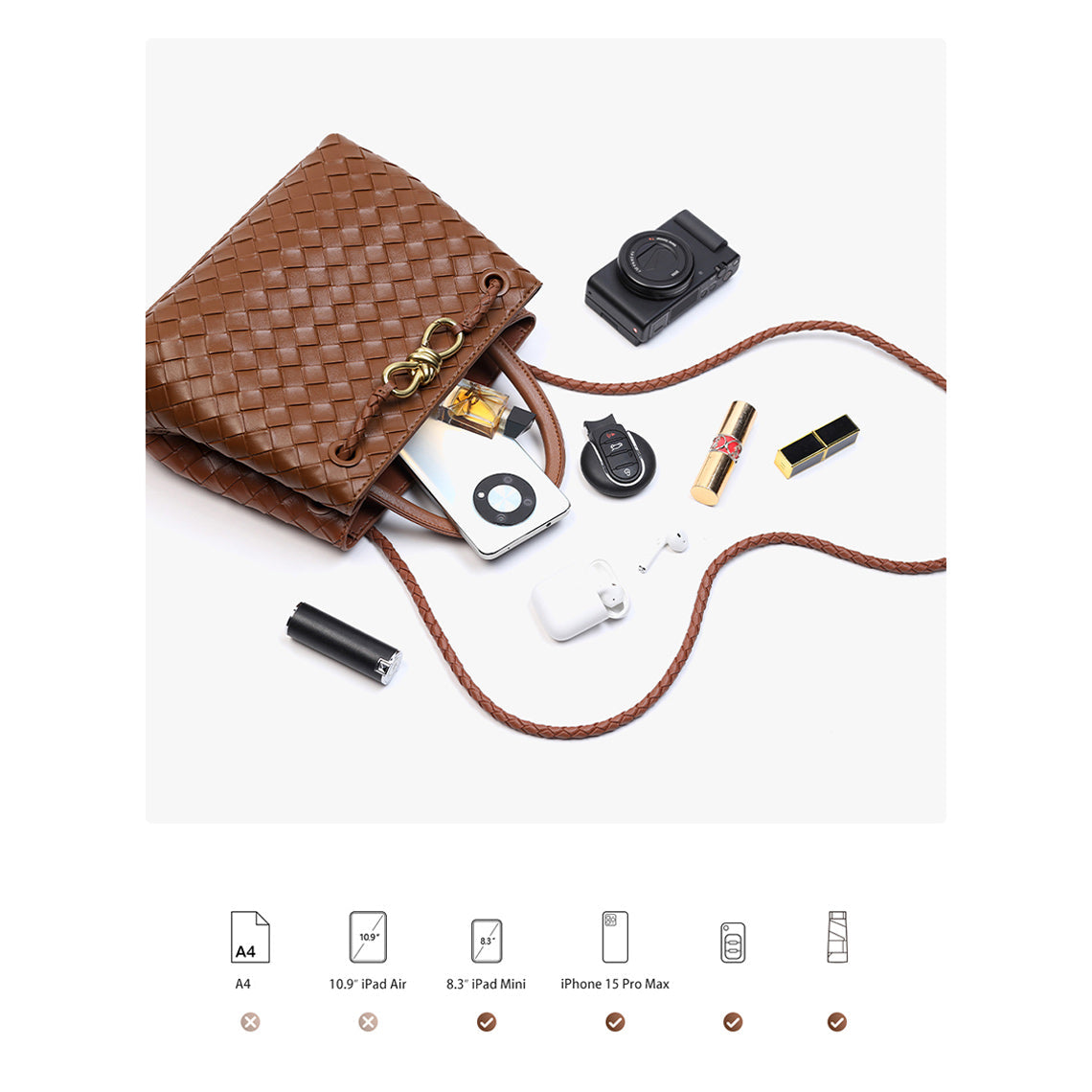 Wirkin® Leather Small Intrecciato Tote DIY Kits