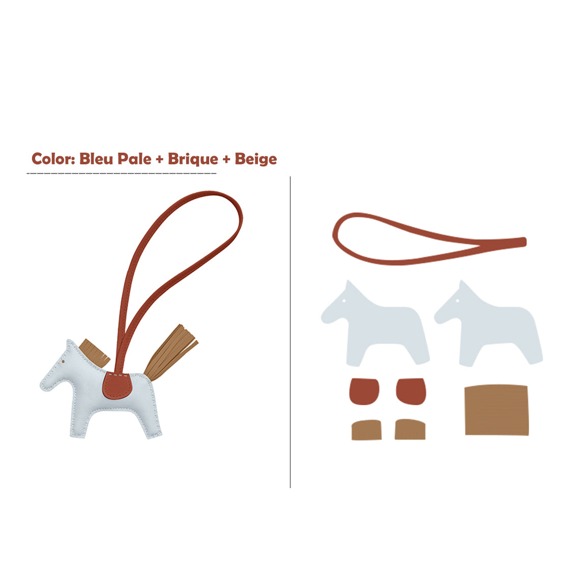 Wirkin® Sheep Leather Color Horse Purse Charm DIY Kit