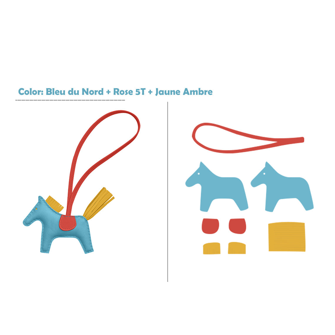 Wirkin® Sheep Leather Color Horse Purse Charm DIY Kit